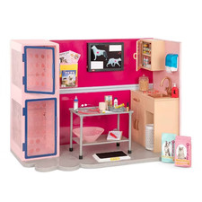 Our Generation Healthy Paws Vet Clinic Playset in Pink with Electronics for 18"