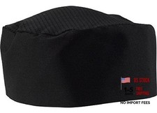 Black Chef Hat - Adjustable - One Size Fits Most 1