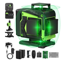 Nivel láser verde 4x360° autonivelante 16 l...