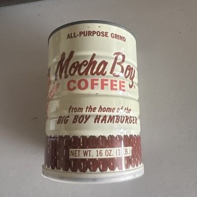 VINTAGE BOB'S BIG BOY MOCHA BOY COFFEE 1 LB. CAN FULL SEALED