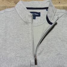 MIZZEN + MAIN Mens XL PULLOVER KPI QUARTER ZIP GREY PERFORMANCE GOLF 1/4
