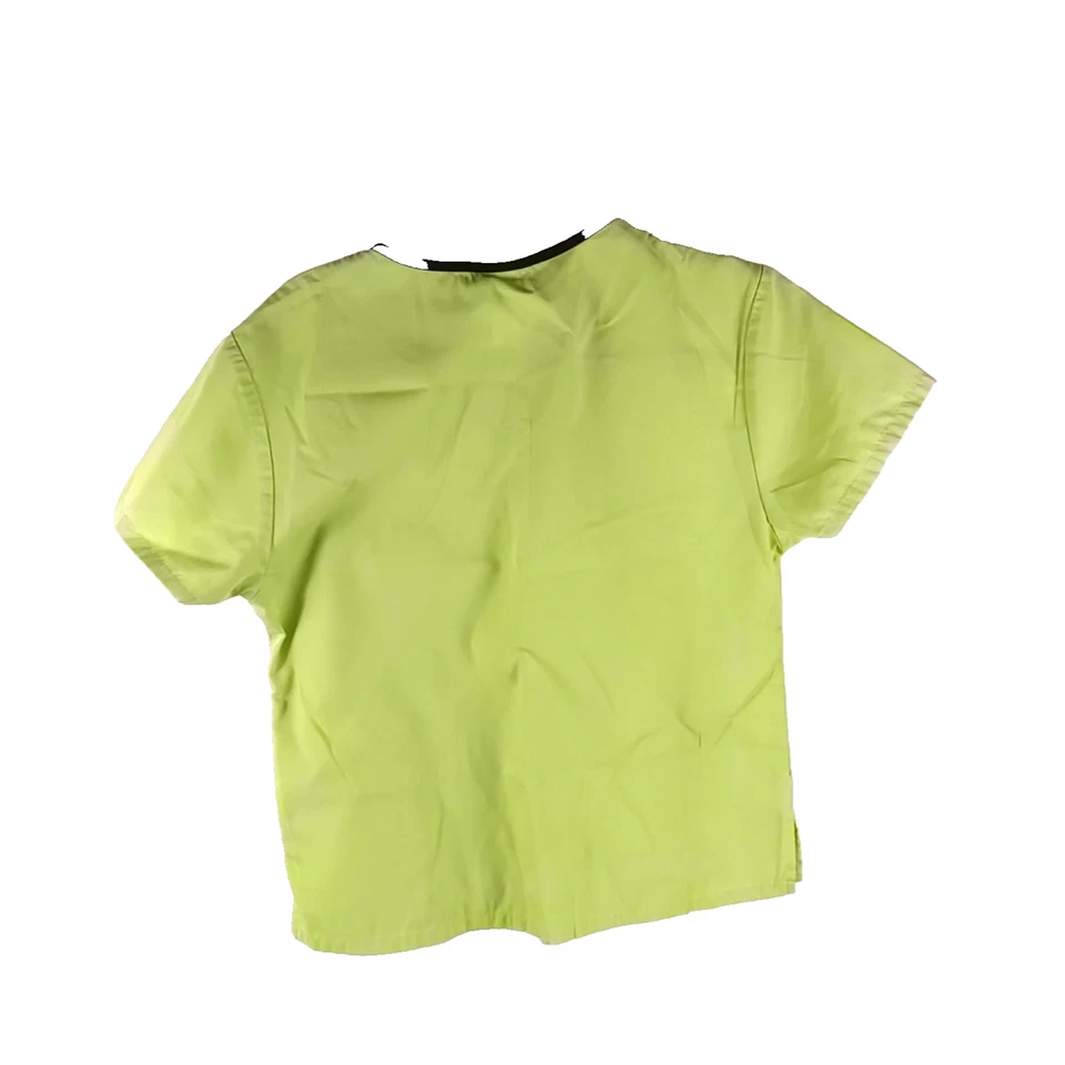 Blusa Médica Cherokss Work Wear para Mujer Talla Pequeña Verde Lima Brillante Negra Foto 3 de 4