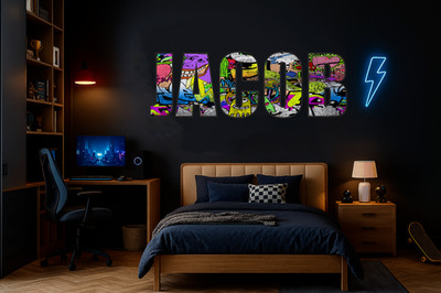 Personalisiertes individuelles MONSTER GRAFITTI Wandtattoo Aufkleber Kinder Jungen Mädchen