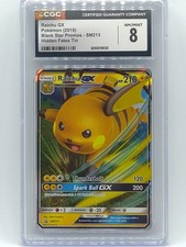 Pokemon 2019 Hidden Fates Tin Raichu GX Black Star Promo SM213 CGC 8 NM/Mint