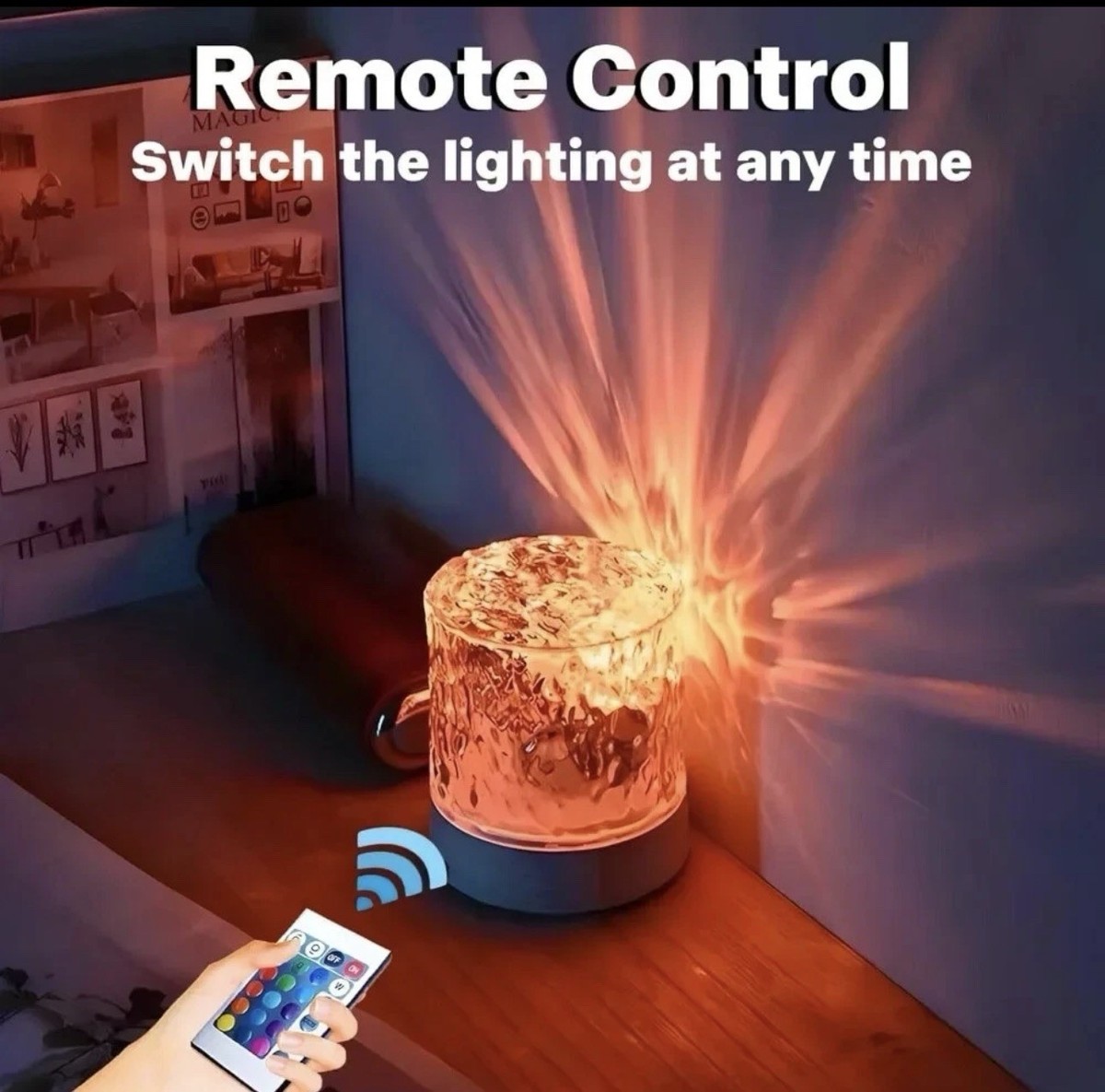 Ocean Wave Projectorlamp, Nachtlampje met Bluetooth-luidspreker en afstandsbediening, 16 kleuren Galaxy Projector sensorische lichten, perfecte keuze voor kamerdecoratie, slaapkameraccessoires en