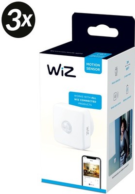 3x Wiz Wireless Sensor Bewegungsmelder weiß NEU