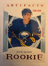 2022-23 Upper Deck Artifacts JACK QUINN Rookie card /499 SABRES. rookie card picture