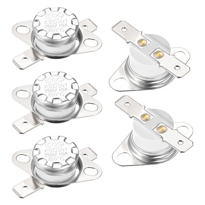 5pcs Temperature Control Switch Thermostat 250°C 10A Normally Closed KSD301