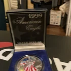 1999 Colorized American Silver Eagle 1 oz .999 Fine Silver ASE BU Liberty Dollar