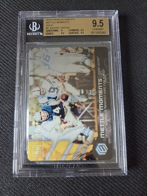 Johnny Unitas 2018 Panini Elements Football Card /10 Gold BGS 9.5 NFL