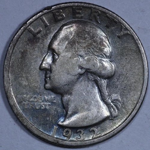 1932-D Washington Quarter - 25c Raw VF Details - Key Date!