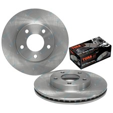2 Front Disc Rotors + Brake Pads Set for Mazda Tribute + Ford Escape 2001~2005
