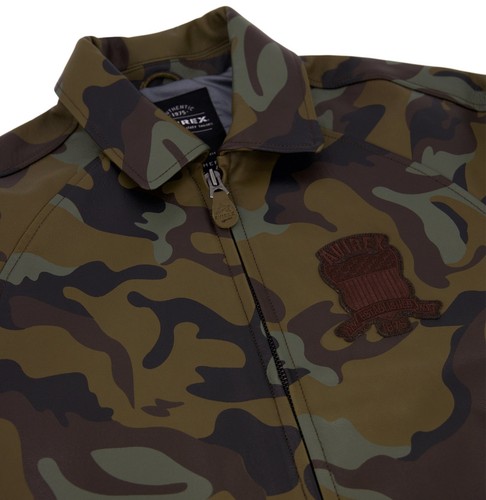 Męska kurtka skórzana Avirex USA CAMO ICON Limitowana edycja Flight Bomber Skóra bydlęca - Zdjęcie 8 z 15