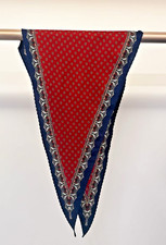 Bufanda delgada Losange 16"x51" roja estampado cachemir 70% cachemir 30% seda 40x130cm5-5
