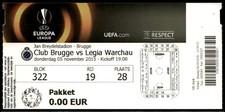 Ticket 2015 Club Brugge KV vs. Legia Warszawa Europa League  44655