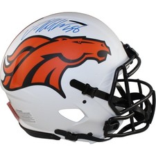 Von Miller Autographed Denver Broncos Authentic Lunar Helmet Beckett WIT 54729