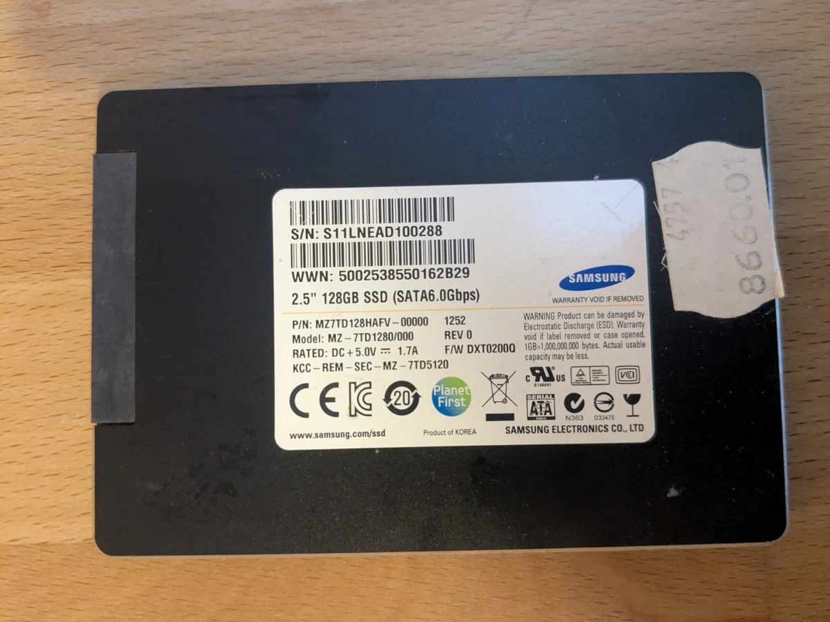 Samsung 128 GB Solid State Drives 2.5 in Form Factor for sale