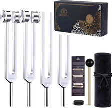 Tuning Forks for Healing Set 128Hz 136.1Hz 256Hz 528Hz Sound Therapy Kit