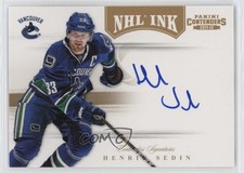 2011 Panini Playoff Contenders NHL Ink Gold 13/25 Henrik Sedin #64 Auto HOF f0l