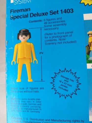 Playmobil System Fireman Special Deluxe Set 1403 Complete set Storage Box 1974 - Picture 11 of 11