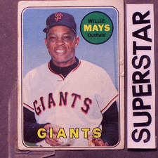 WILLIE MAYS 1969 Topps #190 San Francisco Giants  VG-EX  See Photos