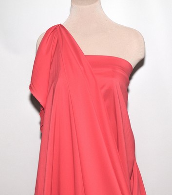 STRETCH POLYESTER LINING FABRIC CORAL 45
