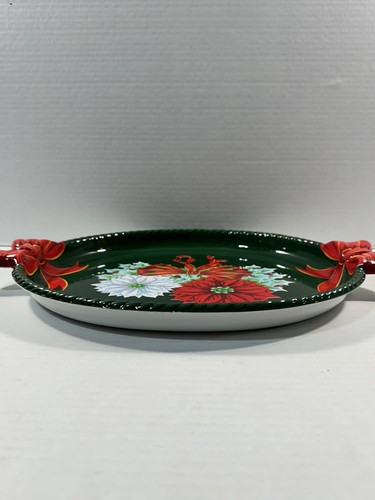Kunststoff Weihnachtsstern Weihnachtssnack Serviertablett mit Fliegegriffen 16 x 12,5" - Bild 6 von 6