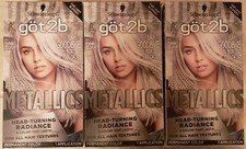 Lot of 3 Schwarzkopf got2b M71 Metallic Silver For Light Blondes