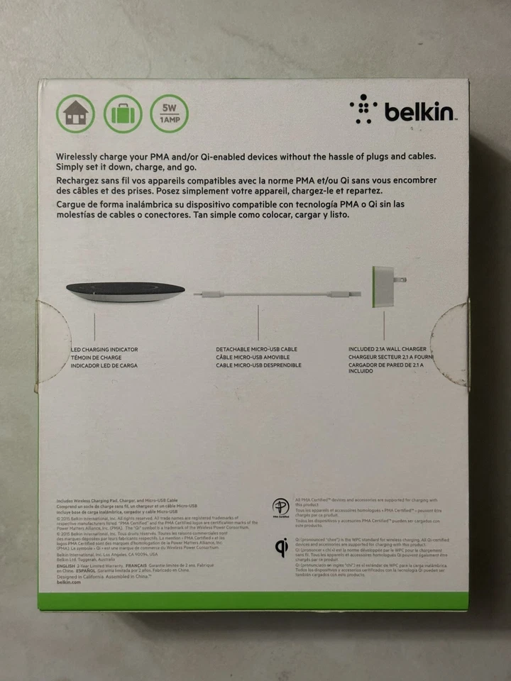 Almohadilla de carga inalámbrica universal Belkin Studio 5W Qi-Smartphones Apple Samsung LG Foto 2 de 2