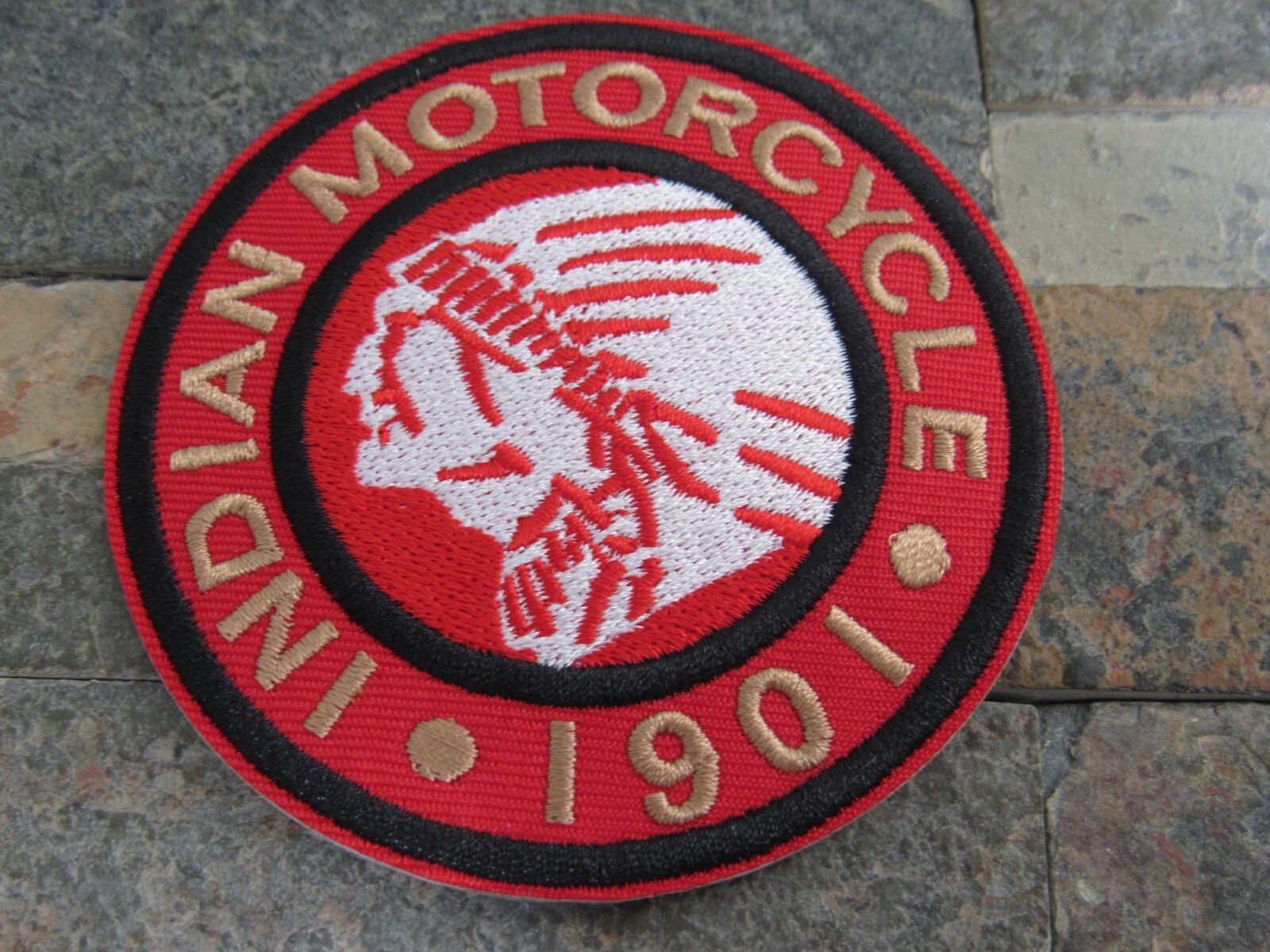 Indian Motorcycles 1901 Red Oval Biker Embroidered Patch!