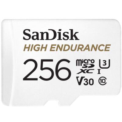 Sandisk 256Gb High Endurance Microsd Card For Dash Cams And Security Systems