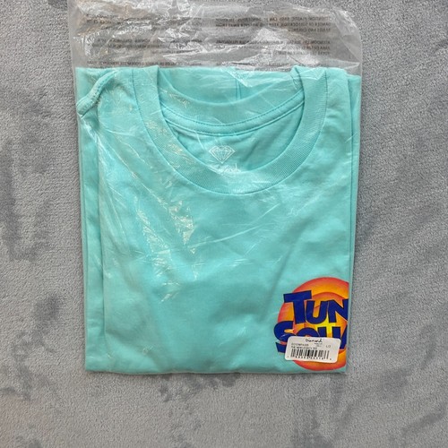 Diamond Supply x SPACE JAM 2 T Shirt Men Large Aqua Blue Tune Squad A NEW LEGACY - Picture 10 of 11