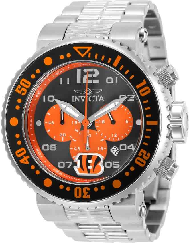 Кварцевые мужские часы Invicta NFL Cincinnati Bengals с хронографом 30261
