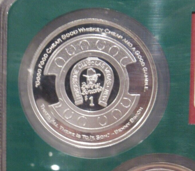 RARE Authentic Binion Silver Hoard Set 5 One Troy Oz .999 Fine