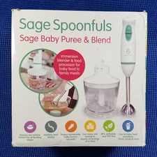 Sage Spoonfuls Baby Food Maker Processor and Immersion Blender with Attachments