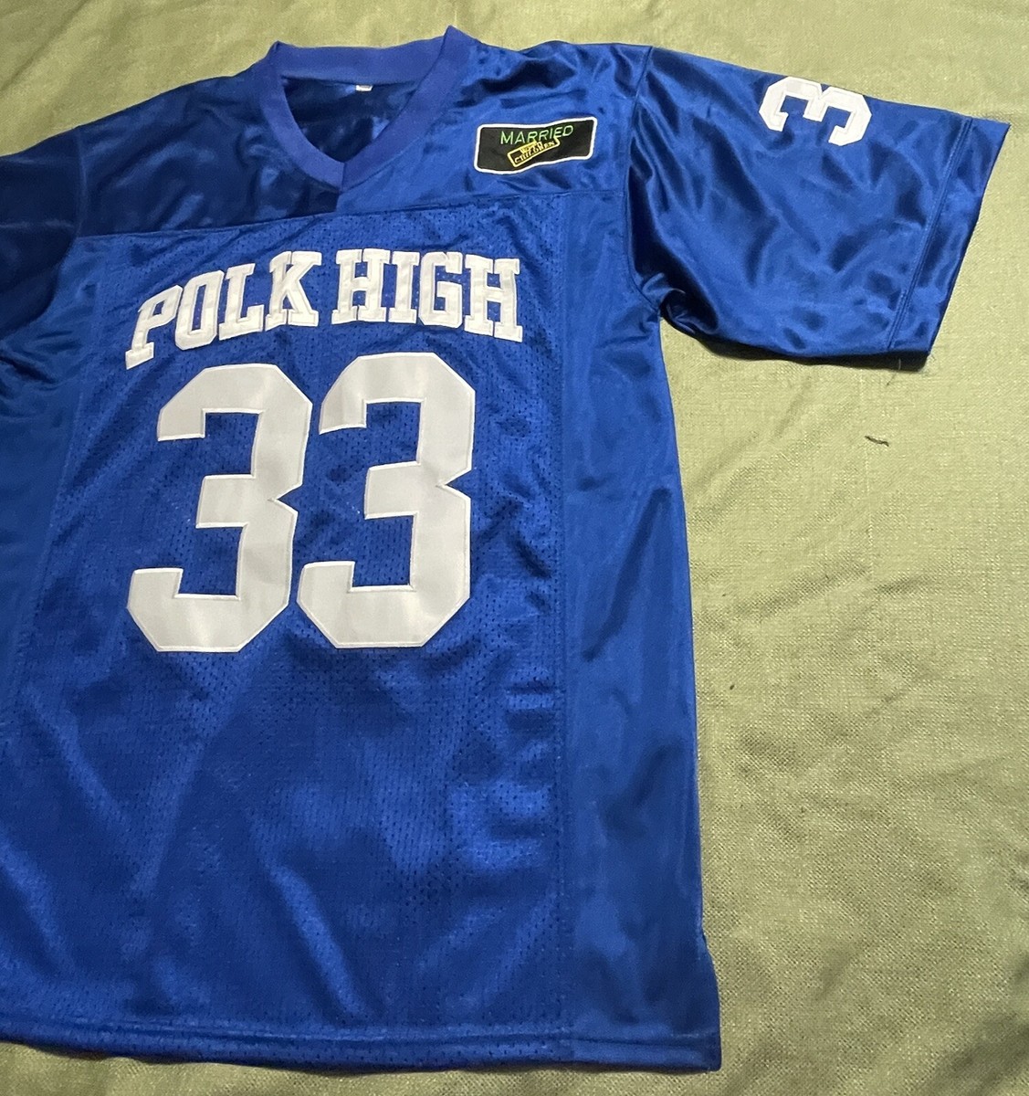 Maillot Al Bundy #33 Polk High School, Personnalisé, Homme, Cousu, Neuf