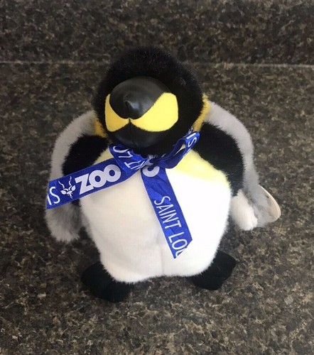 St. Louis Zoo The Wild 8.5" King Penguin w/ Ribbon - Stuffed Animal by Fiesta - Picture 3 of 12