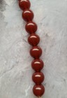 VINTAGE BEADED STATEMENT NECKLACE CHUNKY BROWN LUCITE BEADS & GOLD SWIRL ACCENTS — photo 3