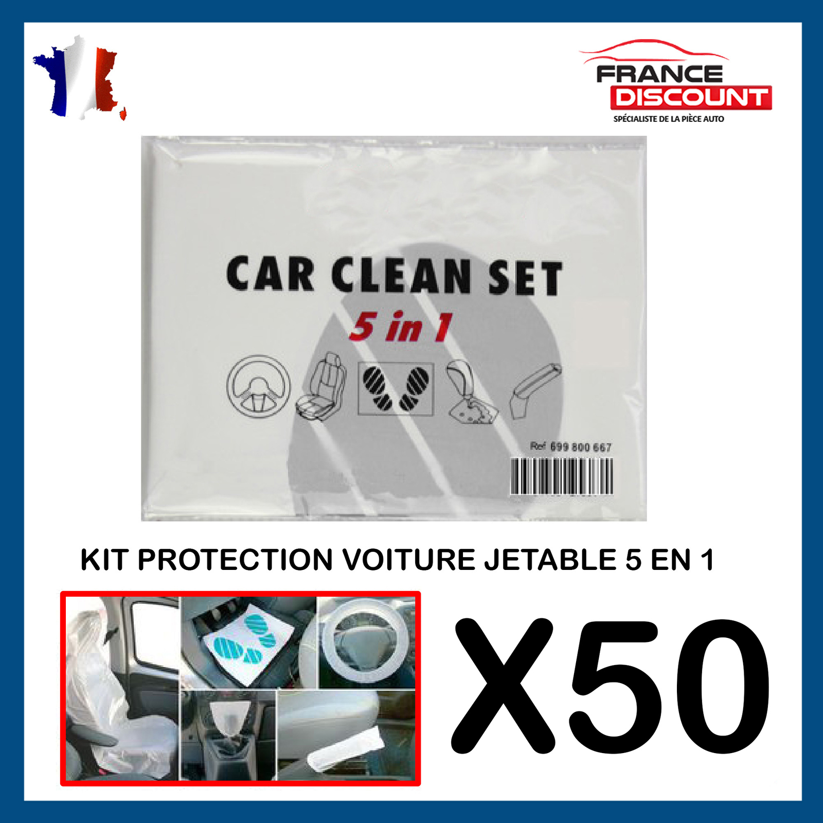 Kit protection mécanique 5 en 1 jetable et imperméable contre la graisse de garage