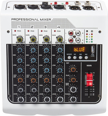 Audio Mixer 6 Kanal DJ Mischpult, Soundboard Konsole Mit USB MP3 Bluetooth Einga