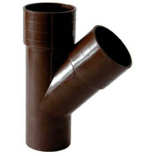 BRAGA DERIVAZIONE 45° IN PVC PLASTICA PLUVIALI TESTA DI MORO GRONDAIA mm 80