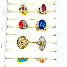 JTV QVC SHOPLC VTG NWT Sterling Silver Rings 925 Assorted Natural Gemstone READ