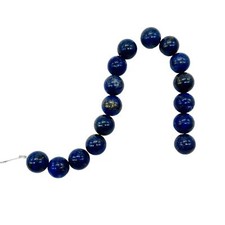 Stunning Natural Lapis Round Bead 8 inch Strand  Blue  12mm  16 Beads 