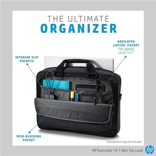 "LOTE DE 5 X (TOTALMENTE NUEVO) FABRICANTE DE EQUIPOS ORIGINALES HP Executive Bag 14.1" DELGADO Estuche de Transporte de Carga Superior - Imagen 2 de 6