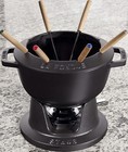 Staub Fondue Set 20cm 2.3L 2.43qt Black Cast Iron Speciality 40511-972 NEW