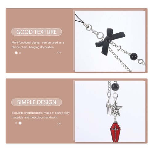 Pentagram łańcuszek na telefon panna brelok telefon charm telefon komórkowy - Zdjęcie 5 z 12