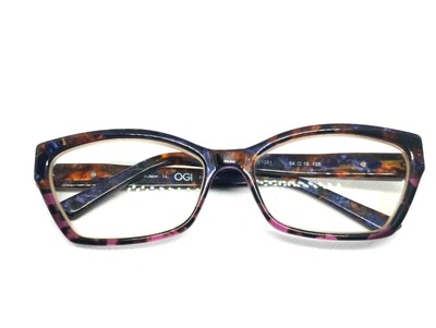 OGI EVOLUTION 9070/1281 PURPLE MARBLE DESIGNER EYEGLASSES FRAME 54-15-135 Japan