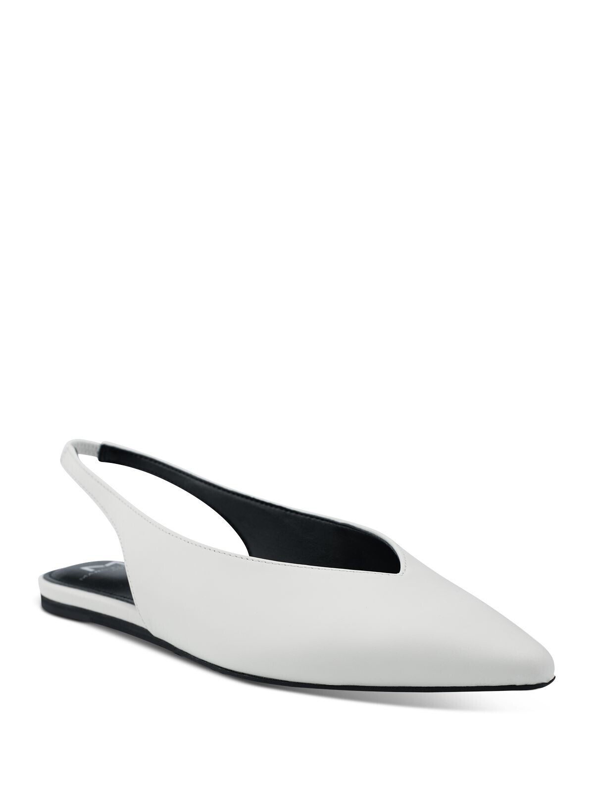 Женские босоножки MARC FISHER цвета слоновой кости с изящным носком-слипонами на кожаных балетках 5,5 М