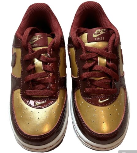Nike Air Force 1 Low GS Iron Man boys Red Gold 2010 - Picture 1 of 20