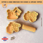 Construction Diggers Trucks Cutters Icing Embosser Stamps